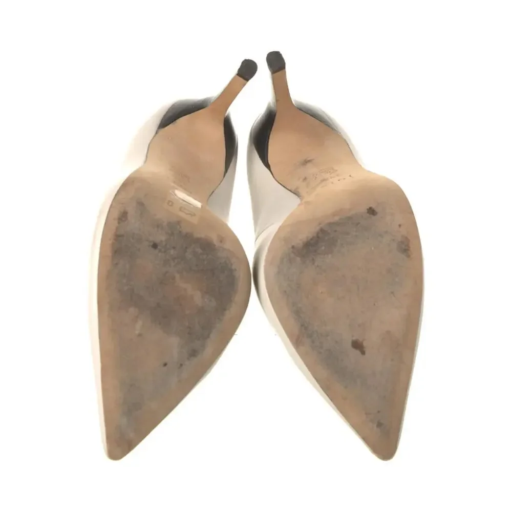 JOIE Aline Ivory Leather Pointed Toe Stiletto Mule Heels Pumps 36.5
